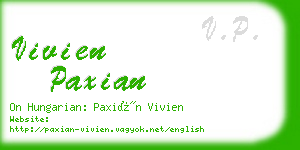 vivien paxian business card